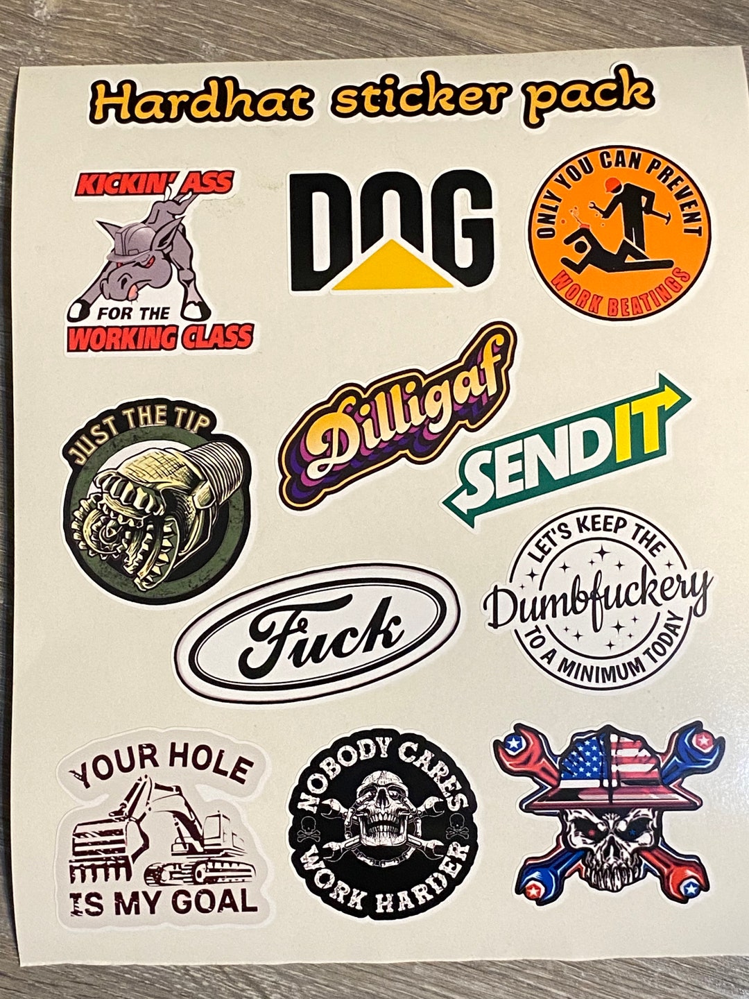 Hard Hat/sticker Pack/gifts/oilfield/skull/dilligaf/vinyl Stickers
