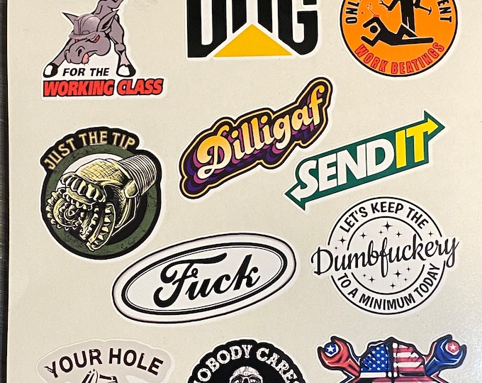 Hard hat/sticker pack/gifts/oilfield/skull/dilligaf/vinyl stickers/stickers/