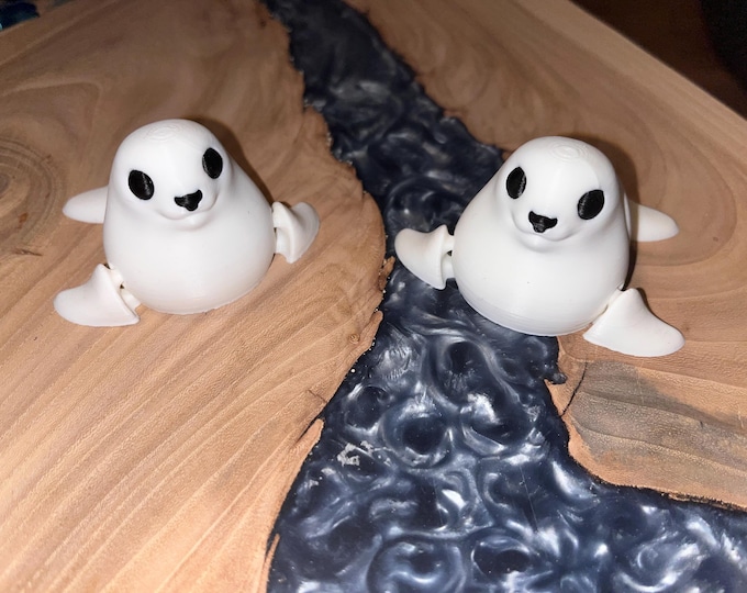 3D seal/3D print/fat seal/articulated/toys/fidget/kids/sea life/nature lover/flexible seal/custom/ocean/adorable/cute toys