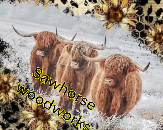 Highland cow/cow/sunflower/20 oz tumbler png/download/digital file/cow png/tumbler files