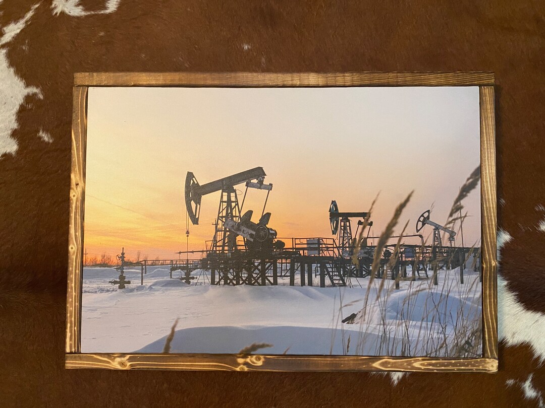 Oilfield/wall Hanging/canvas/pumpjack/gifts/oilfield Canvas/wall