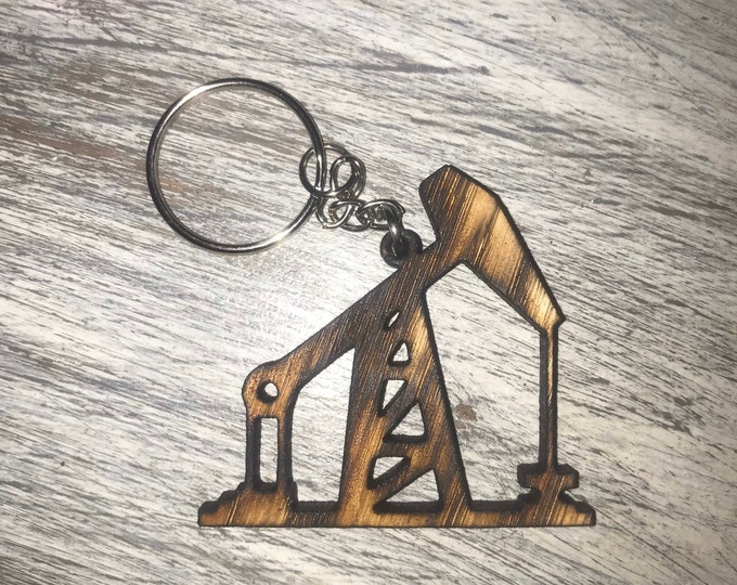 Oilfield Pumpjack Keychain