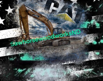 20 oz tumbler/digital file/cat/tumbler/flag/custom image/excavator