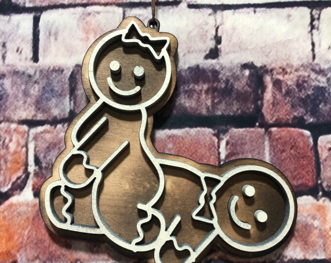 Naughty gingerbread/Christmas ornament/xmas/gifts/gag gifts/naughty/ornament/tree decor/gingerbread