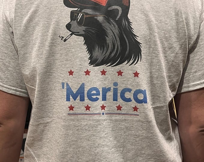 raccoon T-shirt/shirts/trash panda/cigarrette/america/merica/trailer trash/funny shirts/ patriotic/mullet/mullet raccoon/