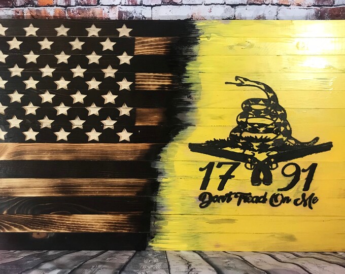 Dont Tread on Me/wooden Flag/gifts for him/wall decor/rustic/home decor/Flag/military gifts/wall hanging