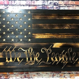 We the people/Wood Flag/American Flag/Wood Flag/Wall Art/wall hanging/gifts for him/wood sign/wood art/gift/home decor