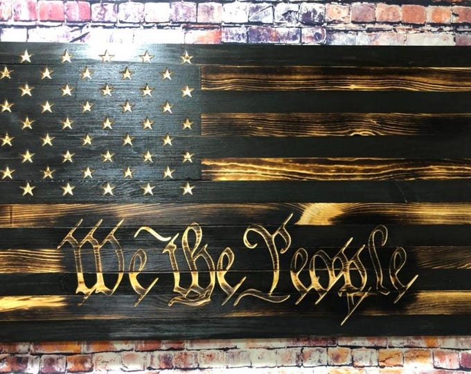We the people/Wood Flag/American Flag/Wood Flag/Wall Art/wall hanging/gifts for him/wood sign/wood art/gift/home decor