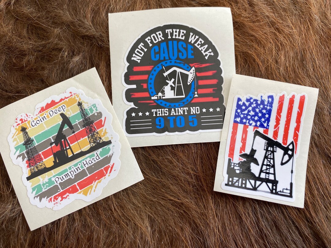 20 Pack Stickers/pumpjack/oil Rig/gifts for Him/decals/oilfield Sticker