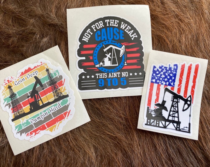 20 pack stickers/Pumpjack/oil rig/gifts for him/decals/Oilfield sticker pack /offensive stickers/sticker pack/gifts/vinyl stickers/stickers/