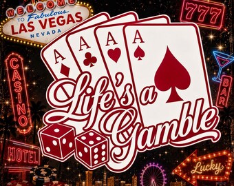 La vida es una apuesta / calcomanía / Las Vegas / pegatina divertida / Back Forty / pegatina para jugadores
