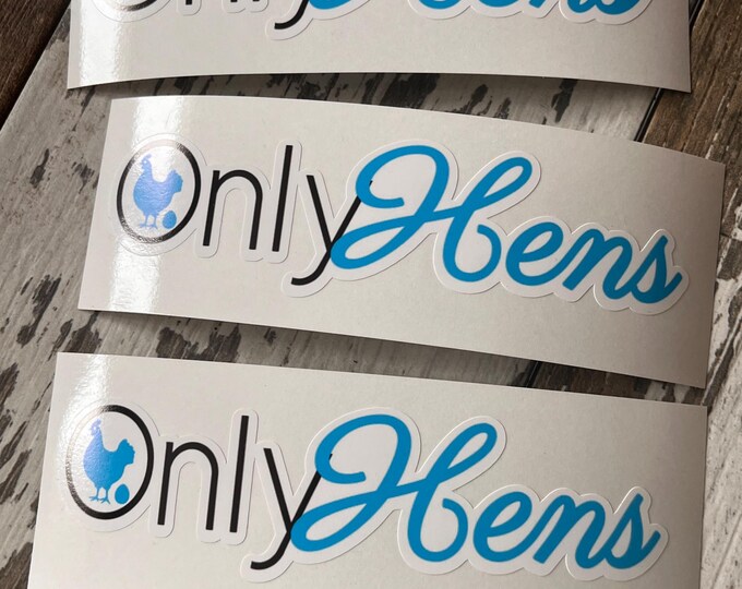 Custom vinyl stickers/chicken/onlyhens/onlyfans/funny sticker/chicken fanatic/cute/custom/vinyl/gifts/gifts for her/