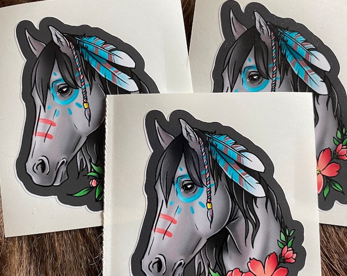 Custom vinyl stickers/gifts/Indian horse/Indian/horse/country/stickers/funny/vinyl/cute sticker/laptop stickers
