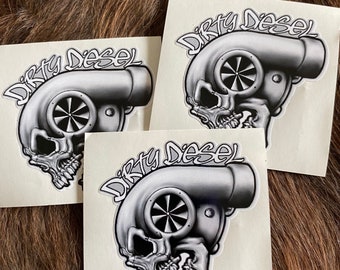 dirty diesel/diesel/Hardhat sticker/truck/sticker/decal/truck decal/vinyl sticker