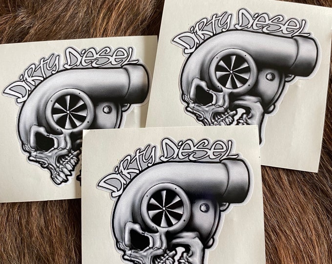 dirty diesel/diesel/Hardhat sticker/truck/sticker/decal/truck decal/vinyl sticker