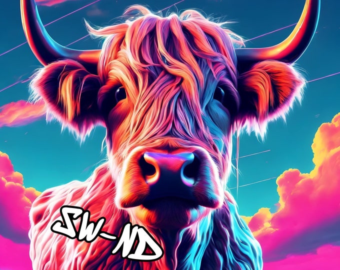 Highland cow 20 oz tumbler file/digital/download/tumbler file/bubblegum pink/neon/cow/cow lover/files