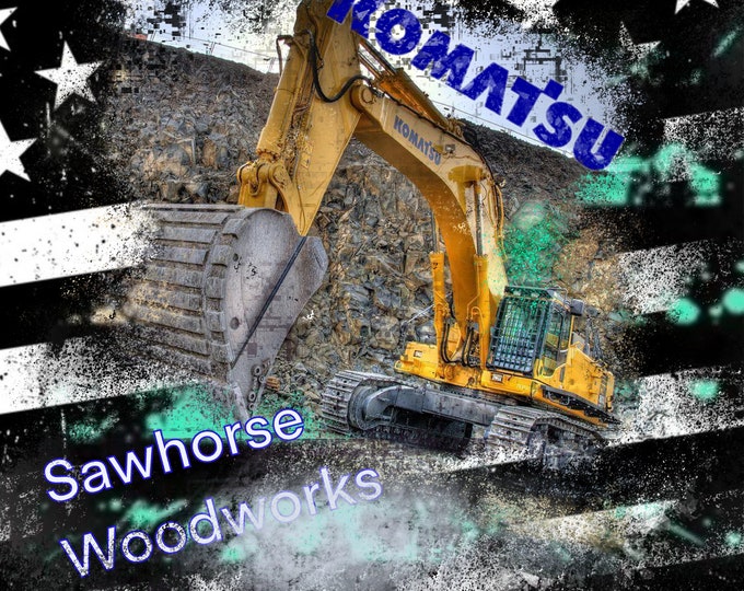 Excavator/20 oz tumbler/digital file/download/tumbler files/American flag/