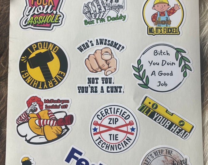 Hard hat/sticker pack/gifts/like a boss/daddy’s money/humorous stickers/laptop stickers/vinyl stickers/stickers/
