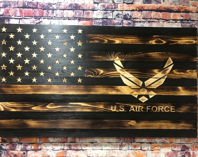 Air Force/American Flag/Wood Flag/wall hanging/home decor/military/gifts for him/veteran gifts