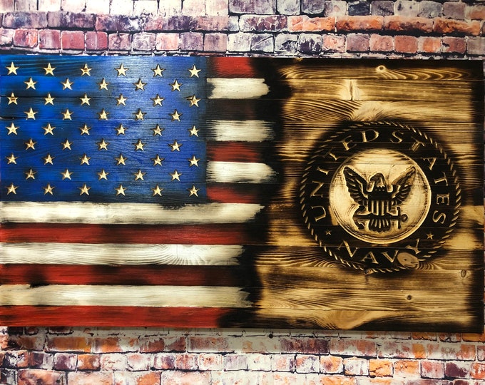 US Navy/military/gifts/wall hanging/home decor/wood sign/American flag/patriotic/military gifts