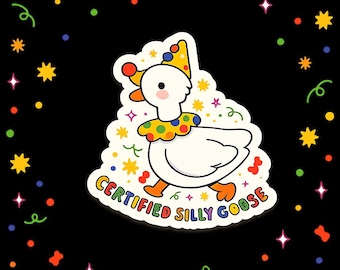 Ganso tonto/ calcomanía/ ganso tonto certificado/ pegatina linda/ pegatina para niños/ amante de los gansos/ pegatina para laptop/ pegatina divertida/