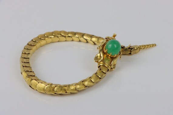 Vintage 18k Gold Reticulated Snake Bracelet - image 7