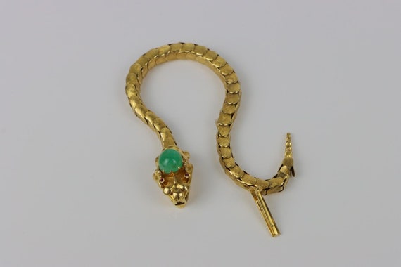 Vintage 18k Gold Reticulated Snake Bracelet - image 10