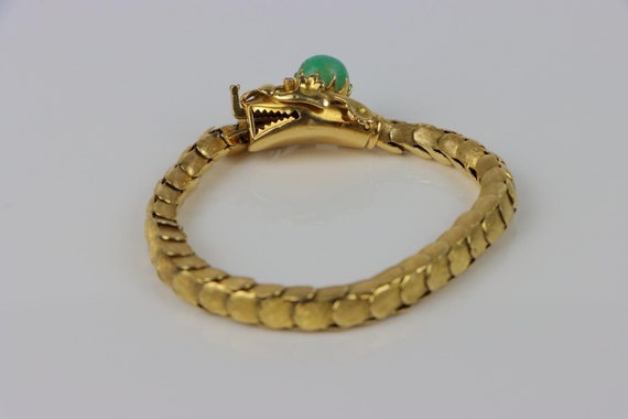 Vintage 18k Gold Reticulated Snake Bracelet - image 6