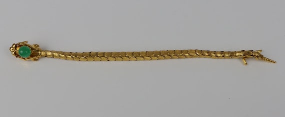 Vintage 18k Gold Reticulated Snake Bracelet - image 9