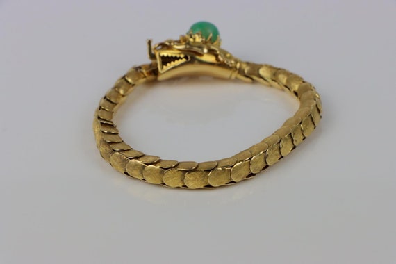 Vintage 18k Gold Reticulated Snake Bracelet - image 5