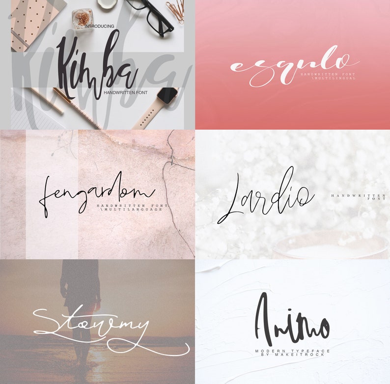 Download Mega Font Bundle 55 OTF TTF Format Best Seller Excelent | Etsy