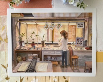 Print | One Afternoon | Watercolor Painting