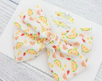 NoSlip Hair Clip Baby Girl Hair Clip Pigtail Hair Clip Set Taco Hair Bow Taco Hair Clip OR Headband Taco Barrette Toddler Hair Clip