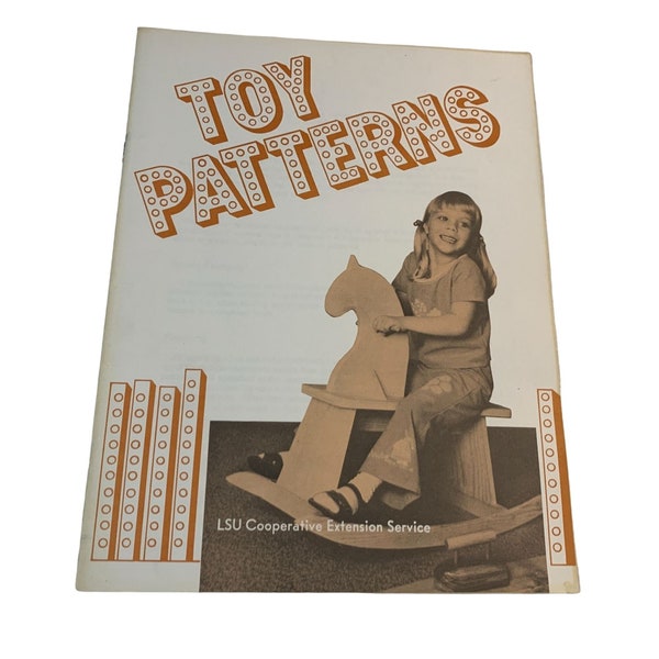 vintage craft booklet Toy Patterns wood wooden children kids old fashioned 1977