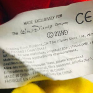 Peluche mini vintage de The Disney Store con forma de Espíritu de Mickey Mouse. imagen 9