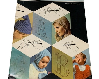 vintage 1970 Bernat Learn to Crochet craft book 152 patterns Carleen Kasman