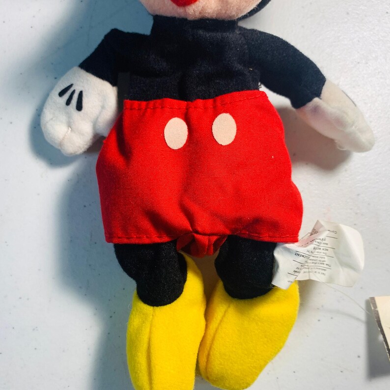 vintage 1980s Disney Catalog Outlet plush stuffed animal Mickey Mouse with tag 8in 画像 4