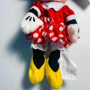 vintage The Disney Store mini bean bag plush stuffed animal Minnie Mouse 8 inch image 4