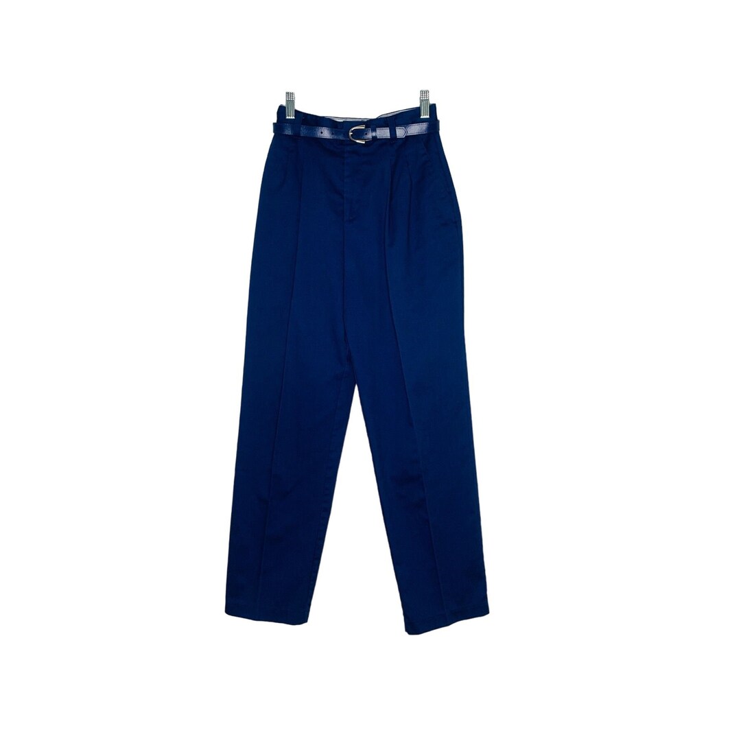 Vintage Bobbie Brooks Pants Slacks Trousers High Rise Blue Etsy