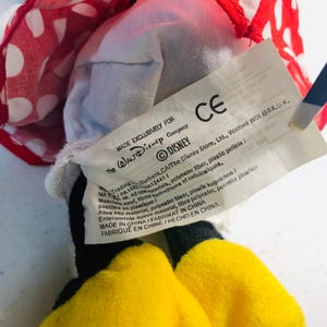 vintage The Disney Store mini bean bag plush stuffed animal Minnie Mouse 8 inch image 8