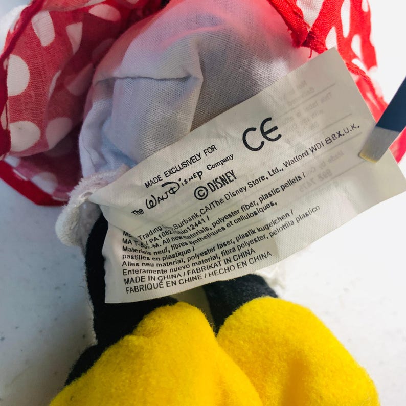 vintage The Disney Store mini bean bag plush stuffed animal Minnie Mouse 8 inch image 8