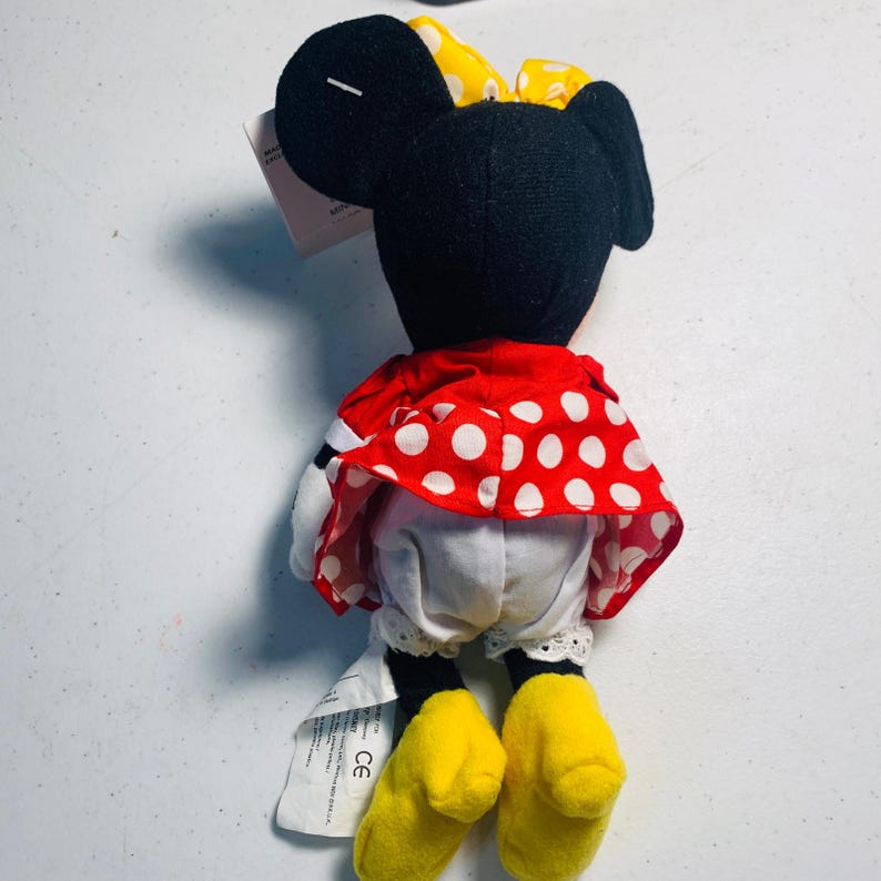 vintage The Disney Store mini bean bag plush stuffed animal Minnie Mouse 8 inch image 2
