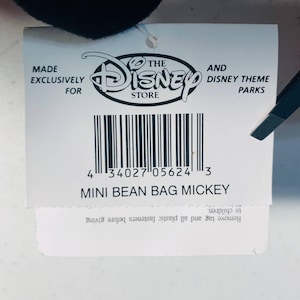 Peluche mini vintage de The Disney Store con forma de Espíritu de Mickey Mouse. imagen 8