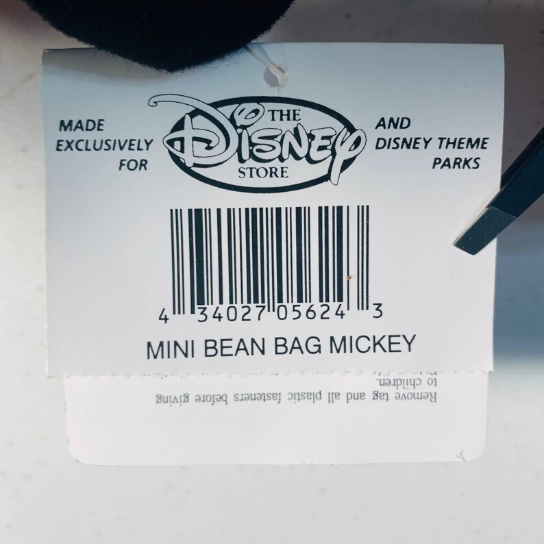 Peluche mini vintage de The Disney Store con forma de Espíritu de Mickey Mouse. imagen 8