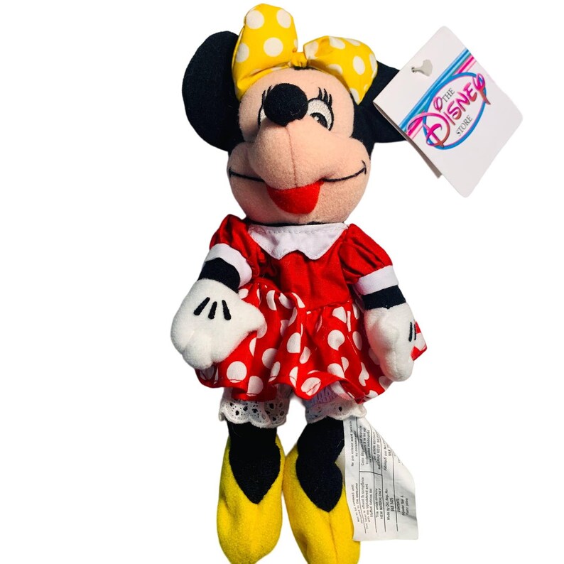 vintage The Disney Store mini bean bag plush stuffed animal Minnie Mouse 8 inch image 10
