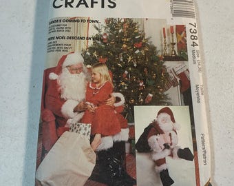 McCalls 7384 sewing pattern Santa Claus costume adult medium and doll UNCUT 1994