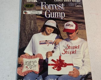 vintage cross stitch patterns book Forrest Gump 23 Designs Leisure Arts 2684