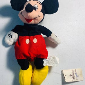 vintage 1980s Disney Catalog Outlet plush stuffed animal Mickey Mouse with tag 8in 画像 1