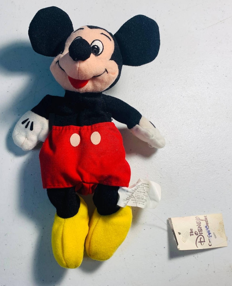vintage 1980s Disney Catalog Outlet plush stuffed animal Mickey Mouse with tag 8in 画像 1