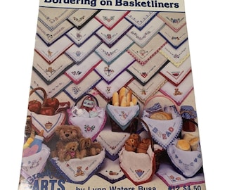 vintage 1988 craft book cross stitch borders Bordering Basketliners Graph It